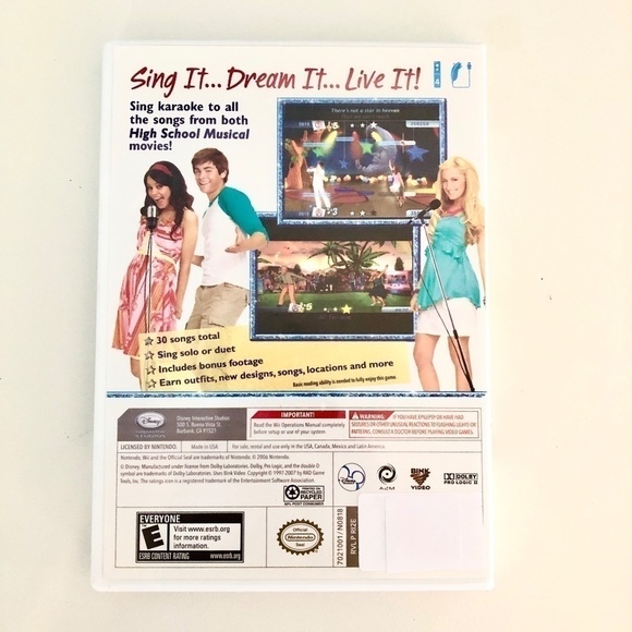 High School Musical, Sing It, Nintendo Wii, Game, Good Condition - Picture 3 of 5